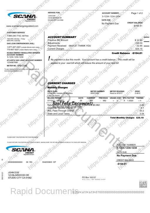 SCANA Bill