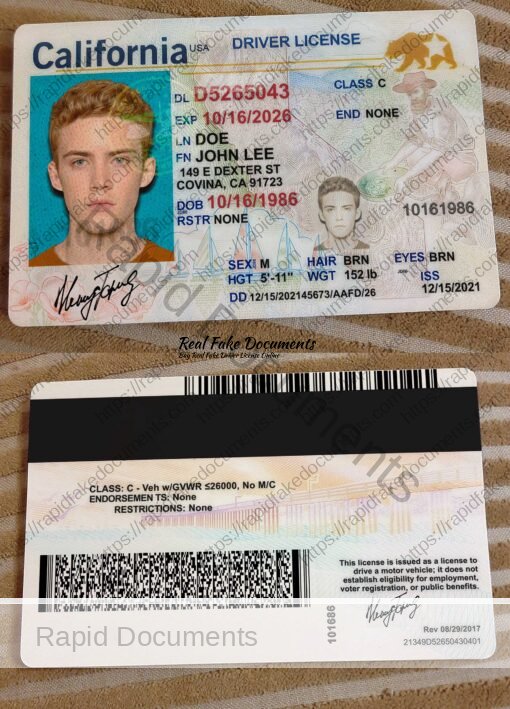 USA California Driver's License