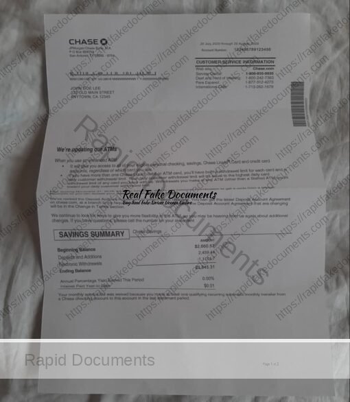 Chase Bank Statement
