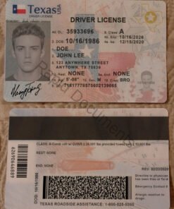 USA Texas Driver License (Rev. 2020)