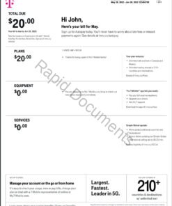 T-Mobile Phone Bill
