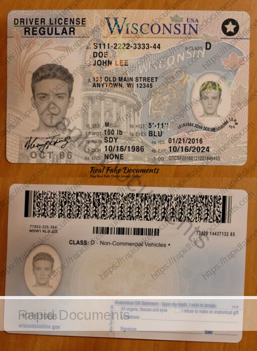 USA Wisconsin Driver License